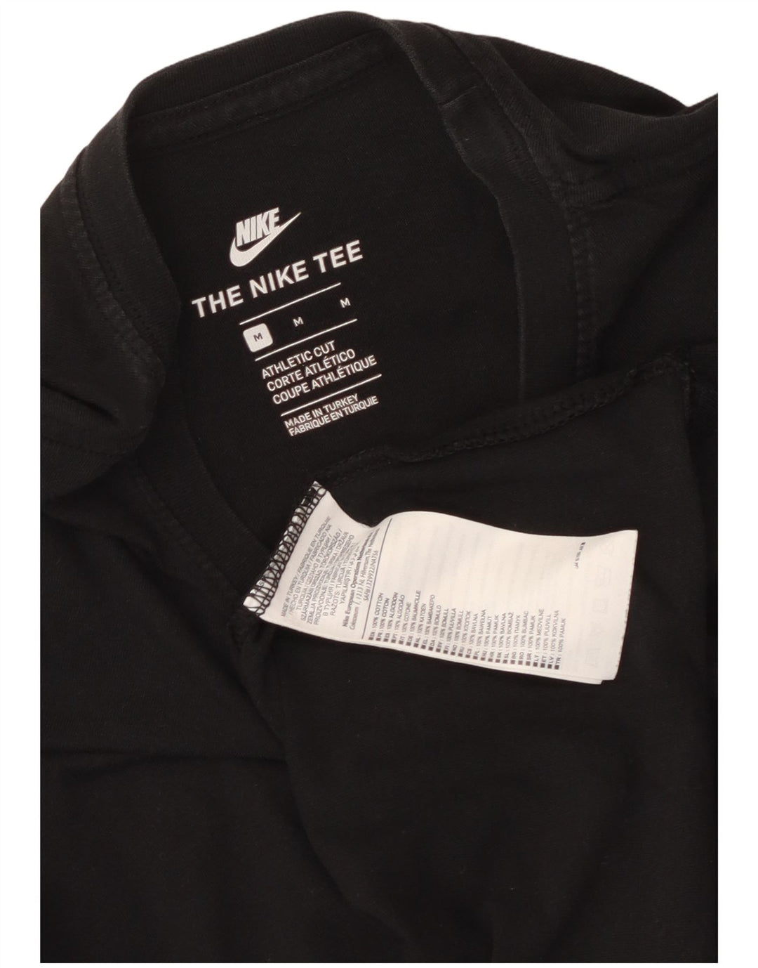 Nike muška majica atletskog kroja, srednji crni pamuk