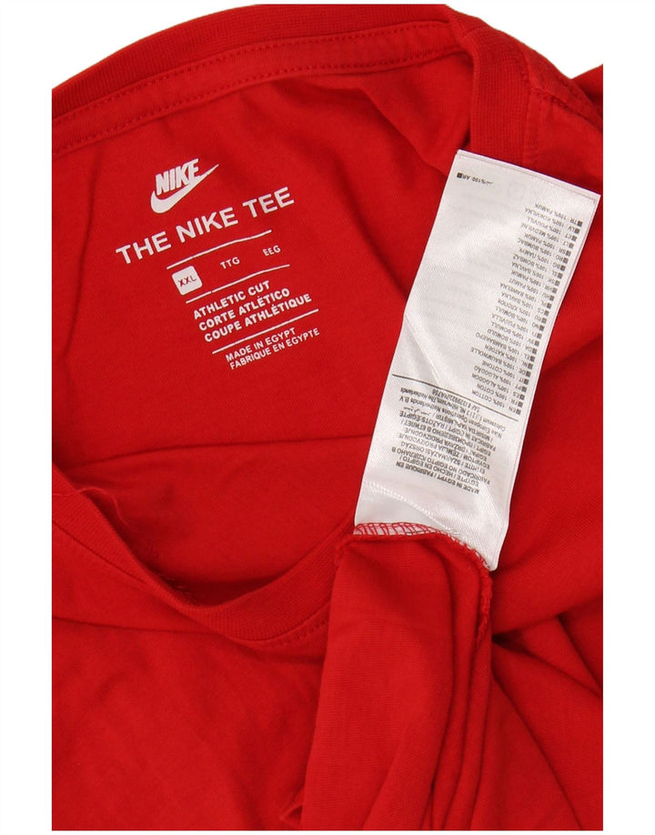 NIKE Muška majica atletskog kroja 2XL, crveni pamuk