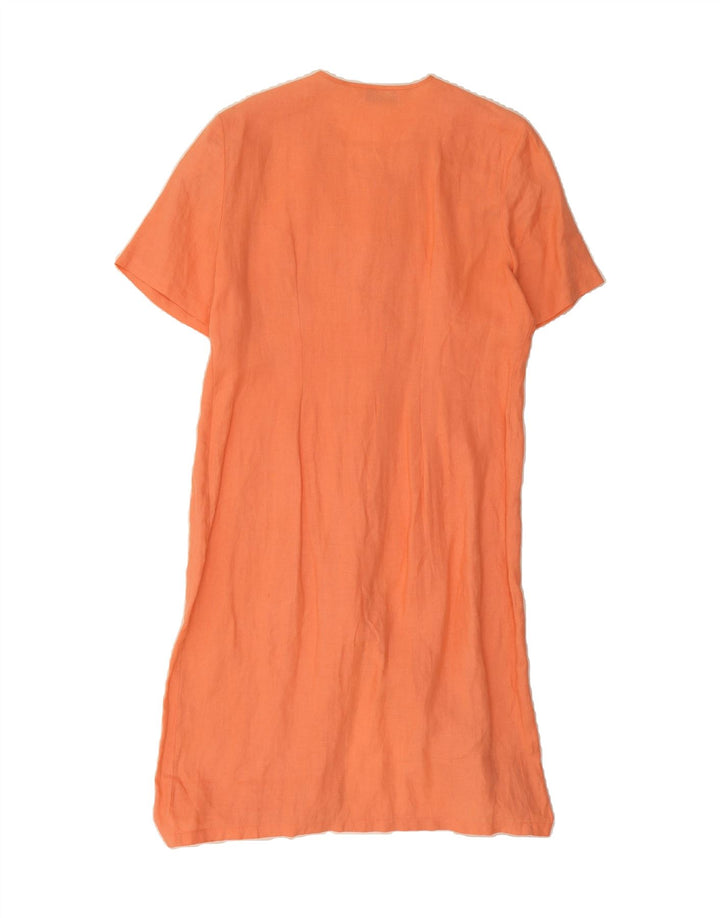 ST MICHAEL Womens Shirt Dress UK 14 Large  Orange Vintage St Michael and Second-Hand St Michael from Messina Hembry 