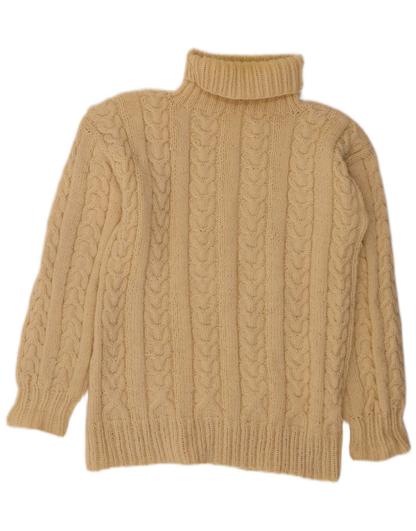 VINTAGE ženski pulover s rol izrezom UK 14 Large Off White