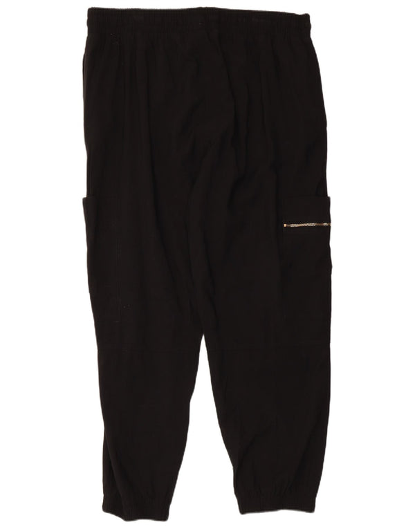 Marks & Spencer Womens Joggers Cargo Trousers UK 18 XL W34 L26 Black