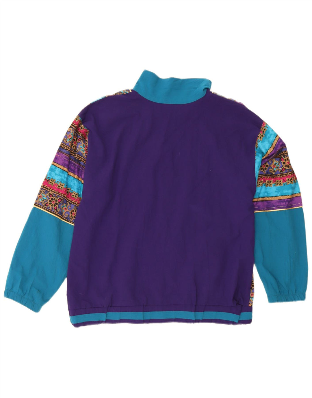 Vintage ženska gornja jakna trenirke UK 16 Veliki raznobojni blok u boji