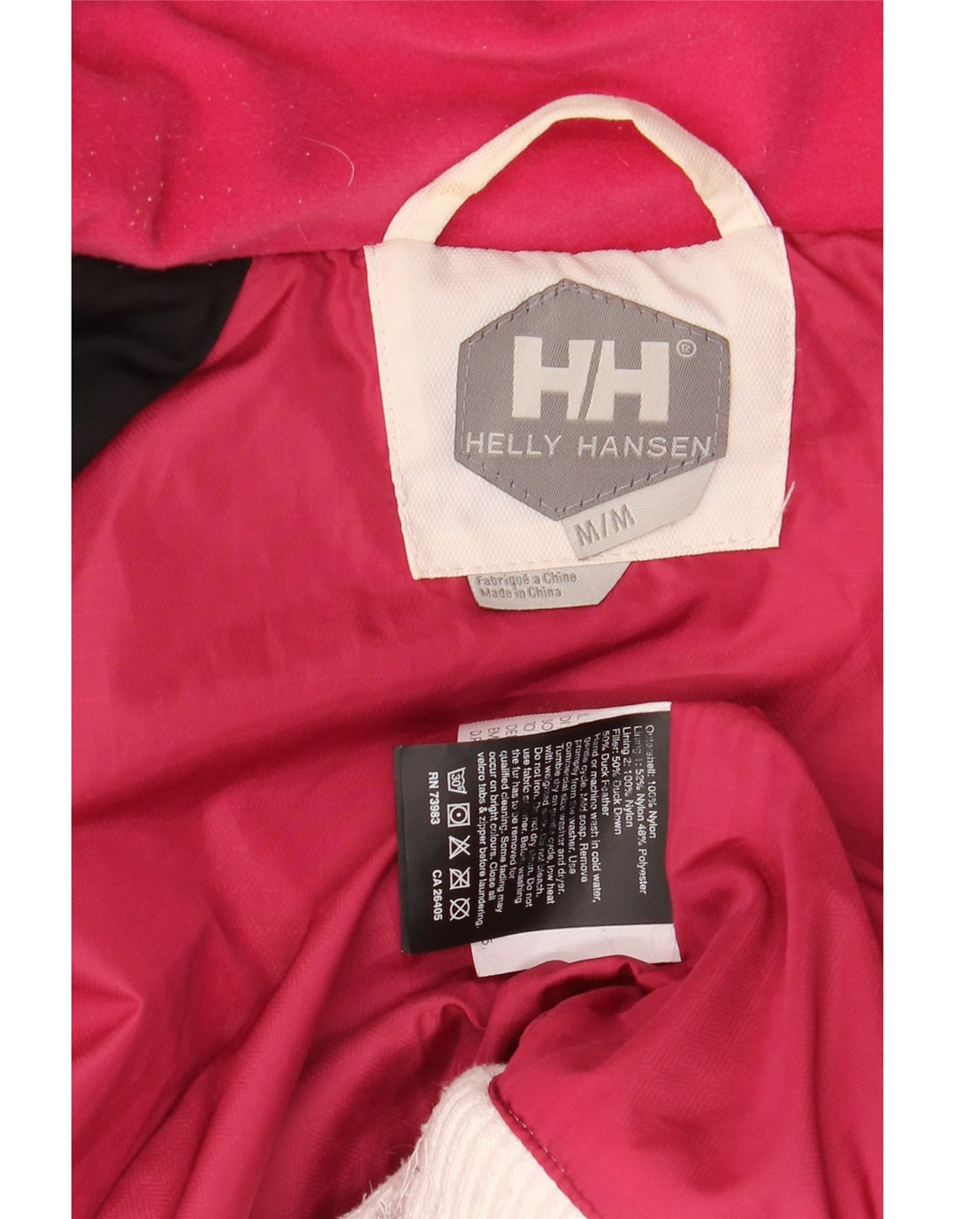 Ženska podstavljena jakna s kapuljačom Helly Hansen UK 12 Srednji bijeli najlon