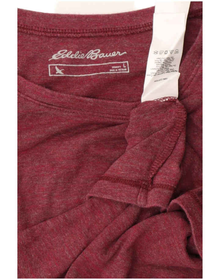 Eddie Bauer Ženska majica dugih rukava UK 14 Veliki bordo pamuk