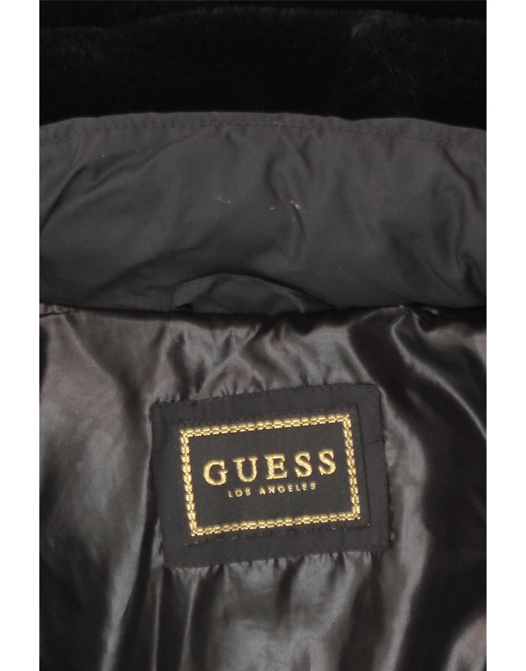 Guess ženska podstavljena jakna s kapuljačom UK 10 mala crna