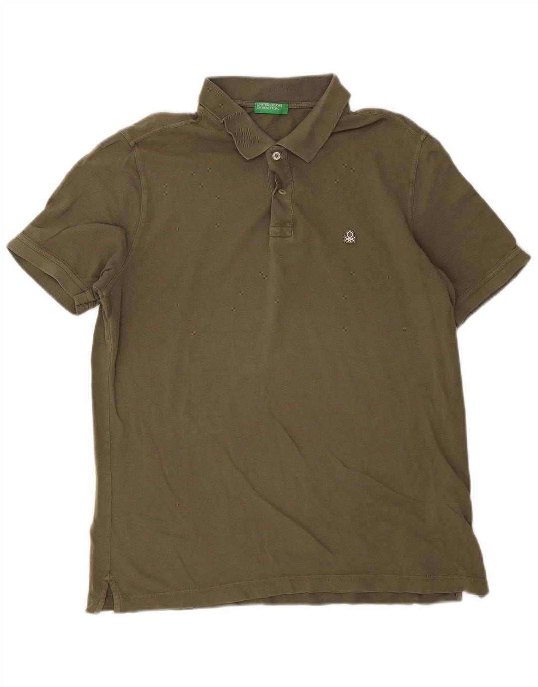 Benetton muška polo majica XL kaki pamuk