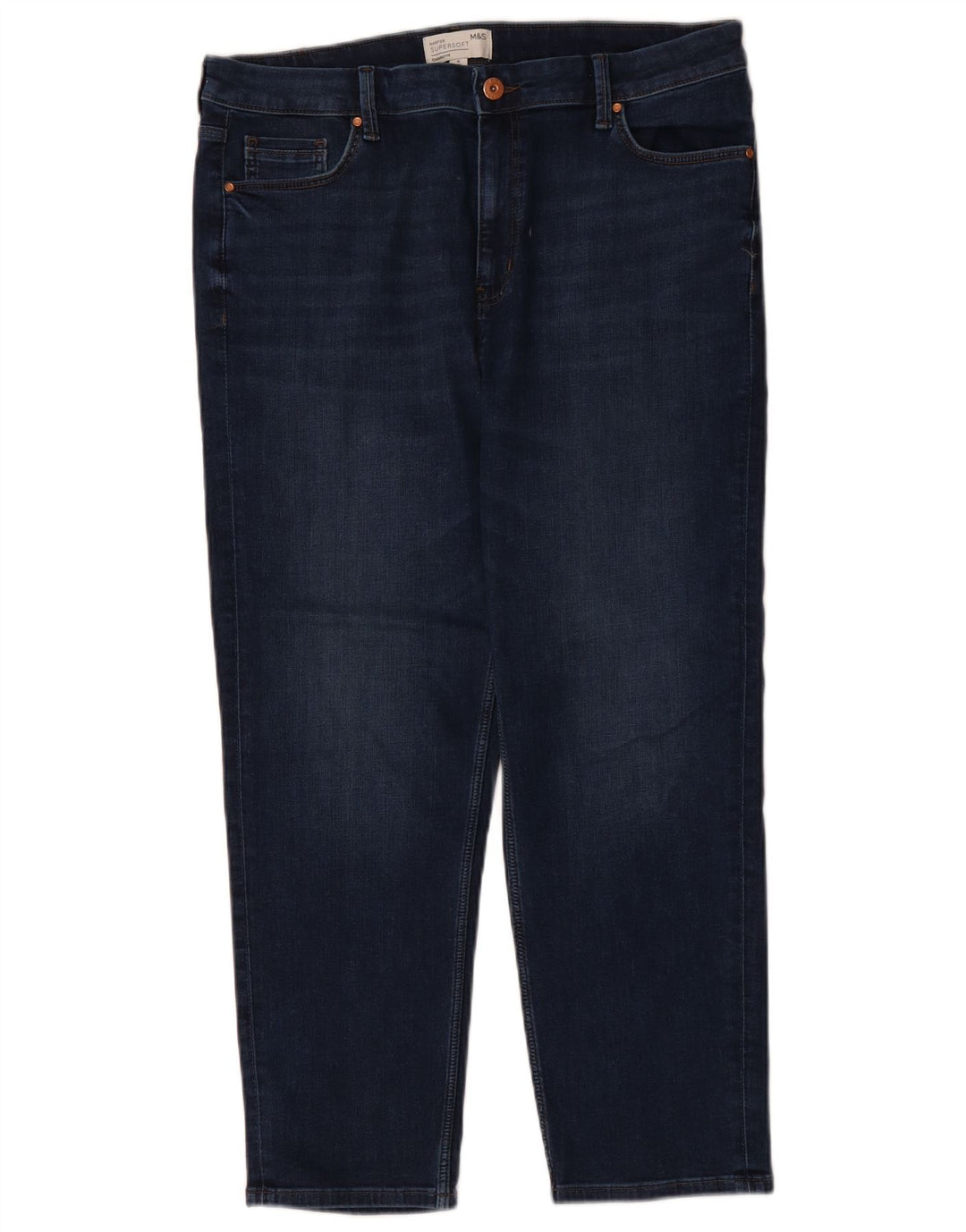 MARKS & SPENCER Ženske Cigarette Slim skraćene traperice UK 18 XL W36 L25 Plava