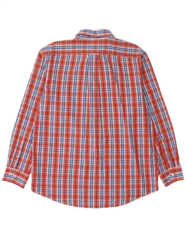 Izod muška košulja veliki narančasti karirani pamuk