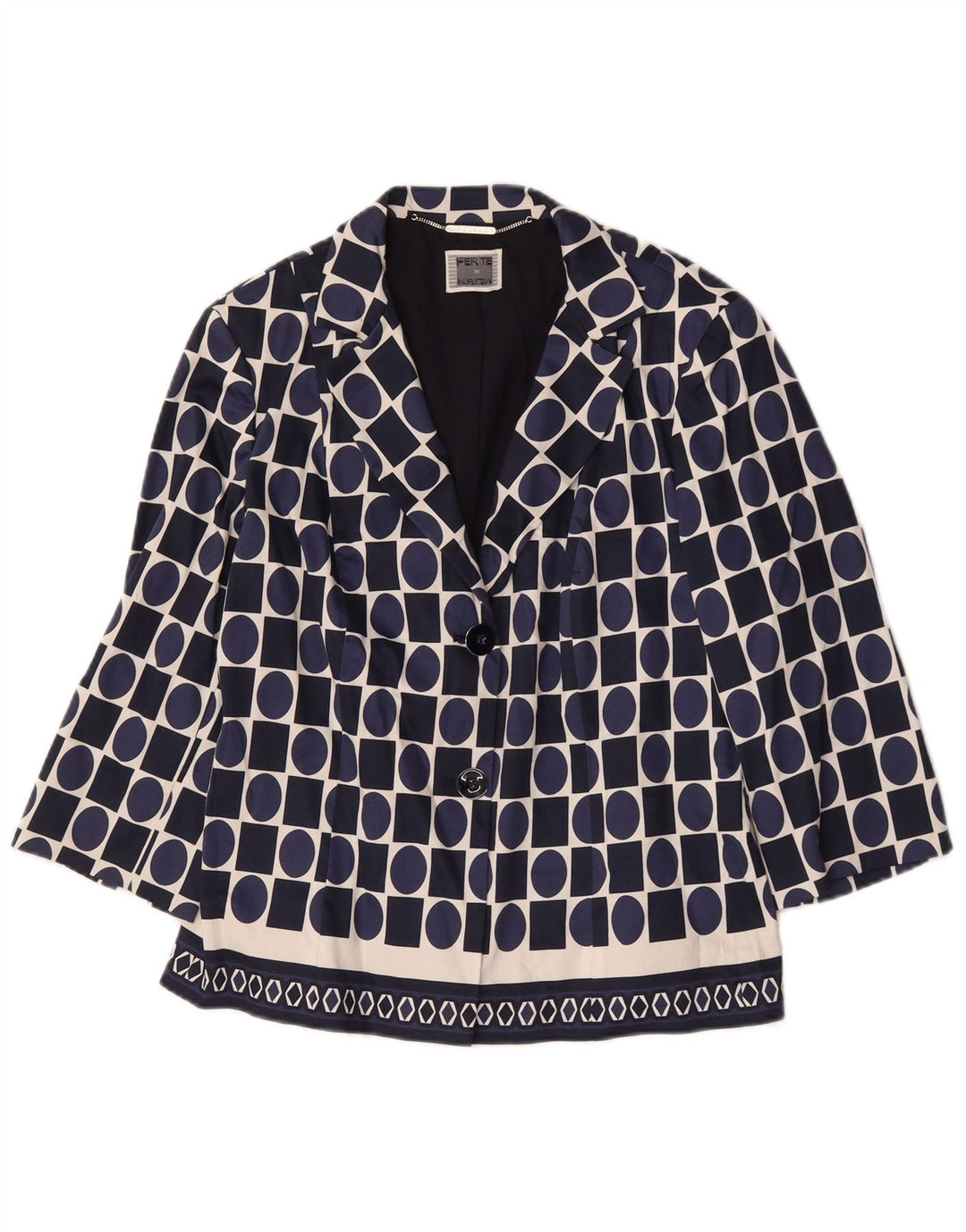 Ženska jakna Perte by Krizia UK 16 velika tamnoplava geometrijska