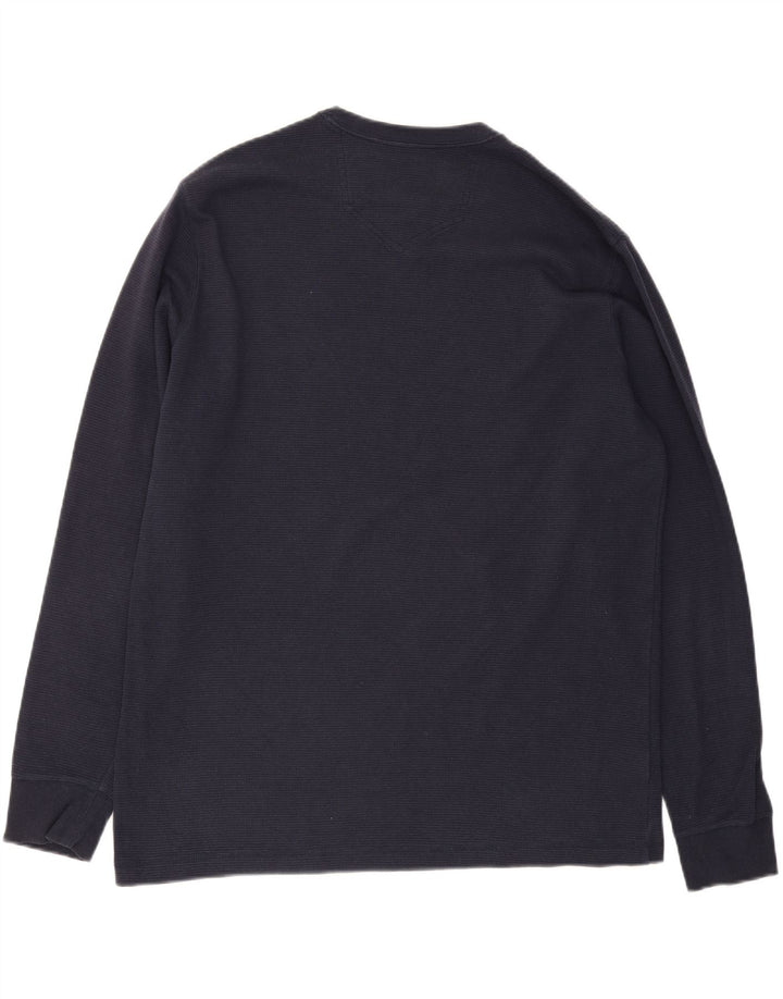 EDDIE BAUER Mens Top Long Sleeve XL Navy Blue Cotton Vintage Eddie Bauer and Second-Hand Eddie Bauer from Messina Hembry 