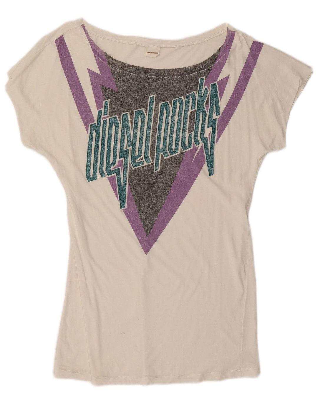 DIESEL Ženska majica s grafičkim motivima UK 10 Small White