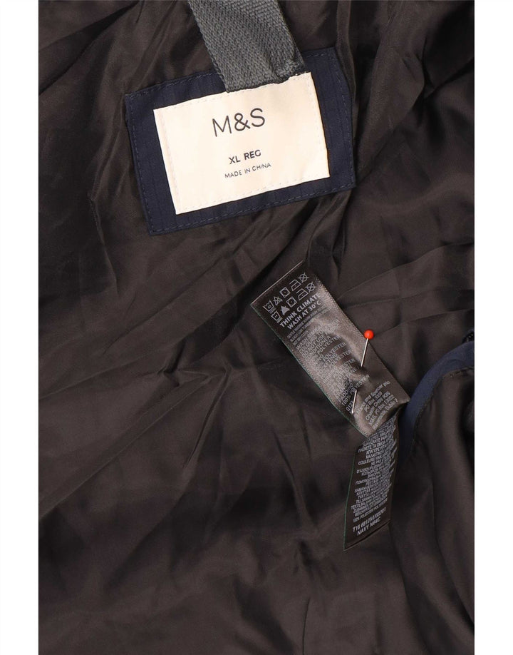 Marks & Spencer muška podstavljena jakna UK 42 XL tamnoplavi poliester
