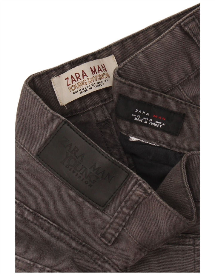 ZARA muške ravne ležerne hlače EU 40 srednje W31 L31 sive