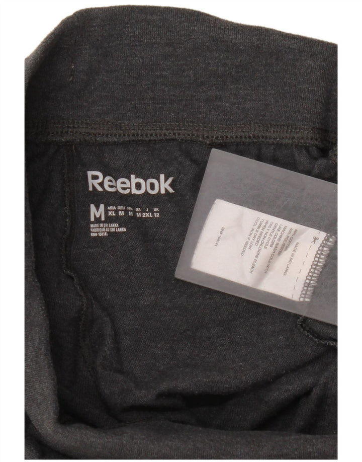 Reebok Ženske Capri Trenirke Hlače Joggers UK 14 Srednje sivi Pamuk
