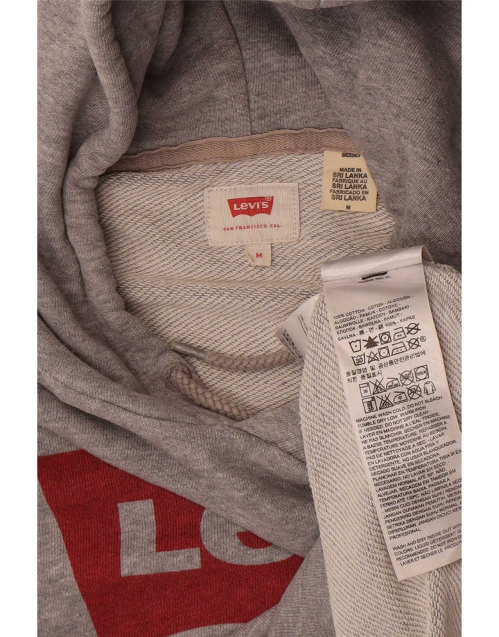 Levi's muška majica s kapuljačom s kapuljačom srednje sive boje s flekama