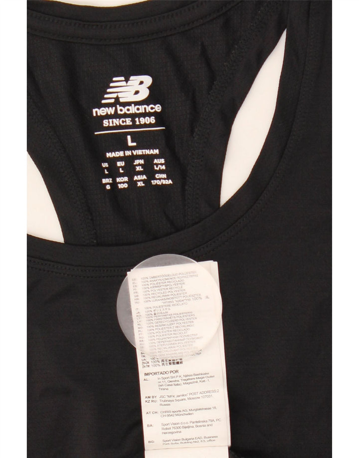 NEW BALANCE Ženski prsluk UK 14 Veliki crni poliester