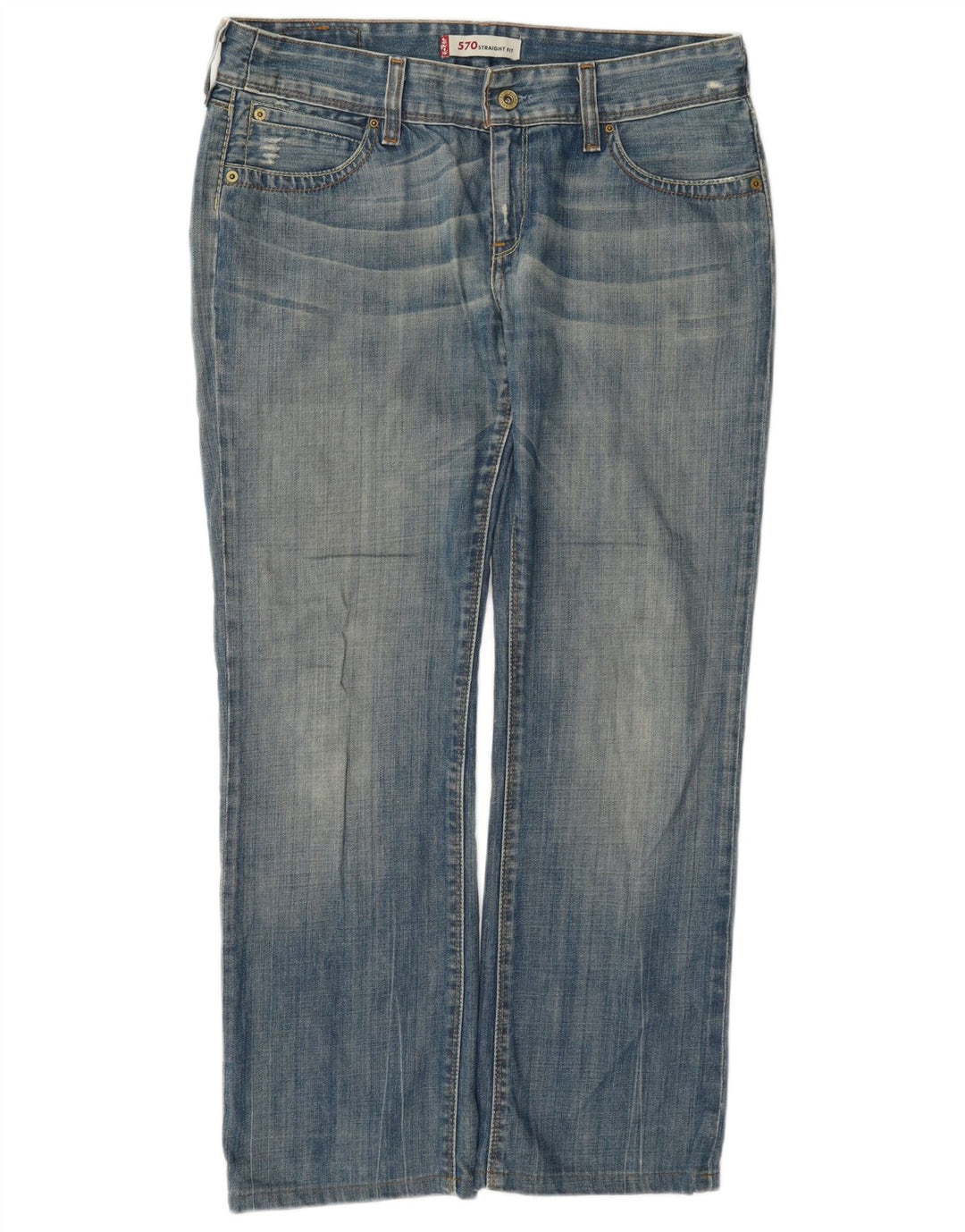 Levi's ženske ravne traperice 570, W32 L28, plavi pamuk