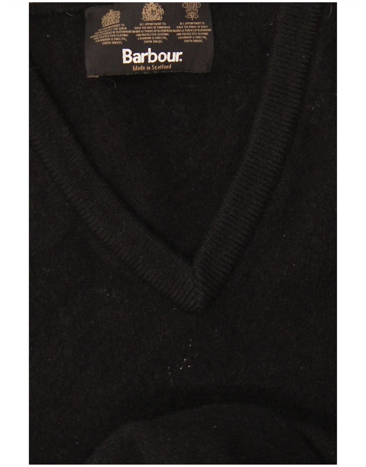 Barbour muški pulover s V-izrezom, mali, crni