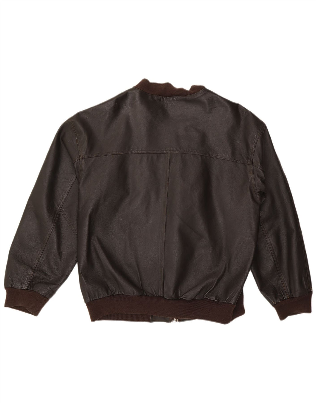 VINTAGE muška široka kožna jakna UK 36 Mala smeđa koža