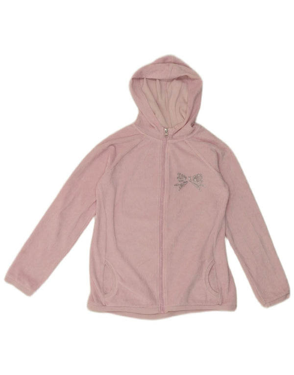 Benetton pulover s kapuljačom s patentnim zatvaračem za djevojčice 11-12 godina 2XL, ružičasti pamuk