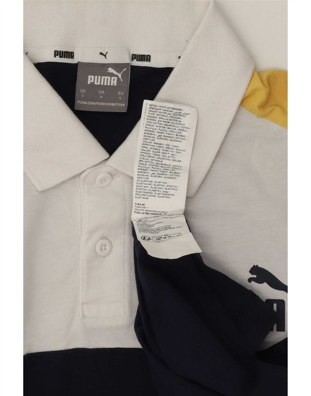 Puma muška polo majica Mala bijela pamučna boja