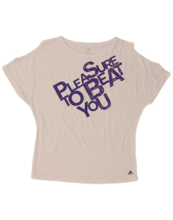 ADIDAS ženska majica kratkih rukava Climalite Graphic UK 12/14 srednje bijela