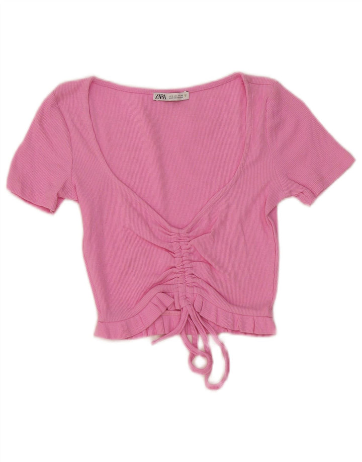Zara ženski kratki top UK 8 Small Pink