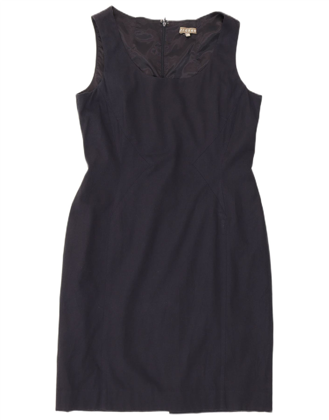 Jigsaw ženska plašt haljina bez rukava UK 14 srednje tamnoplava viskoza