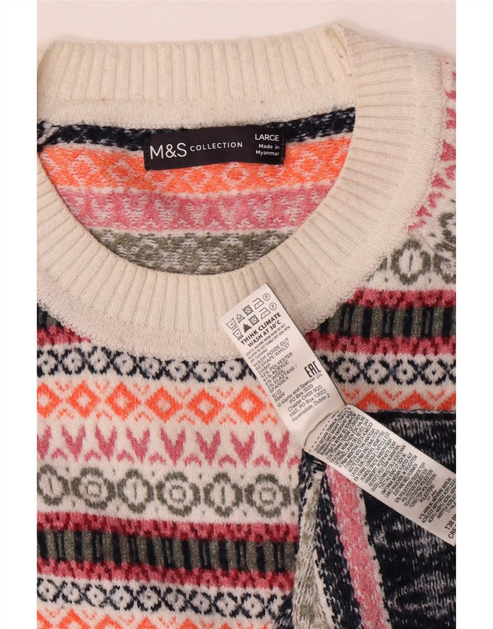 Marks & Spencer muški džemper s veznim izrezom, veliki raznobojni džemperi