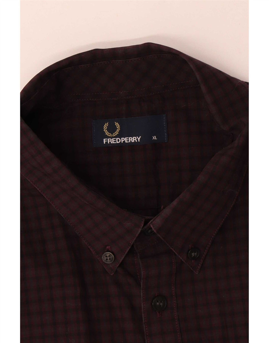 Fred Perry muška košulja XL bordo karirani pamuk