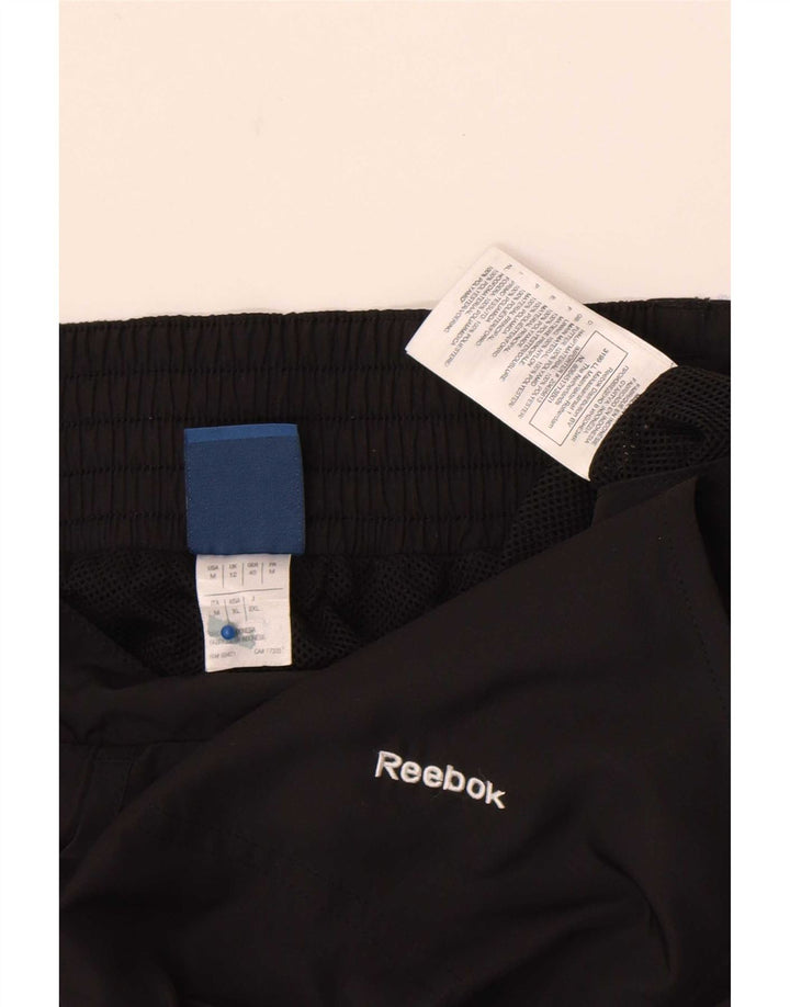 Reebok Ženske trenirke Hlače UK 12 Srednje crni poliester