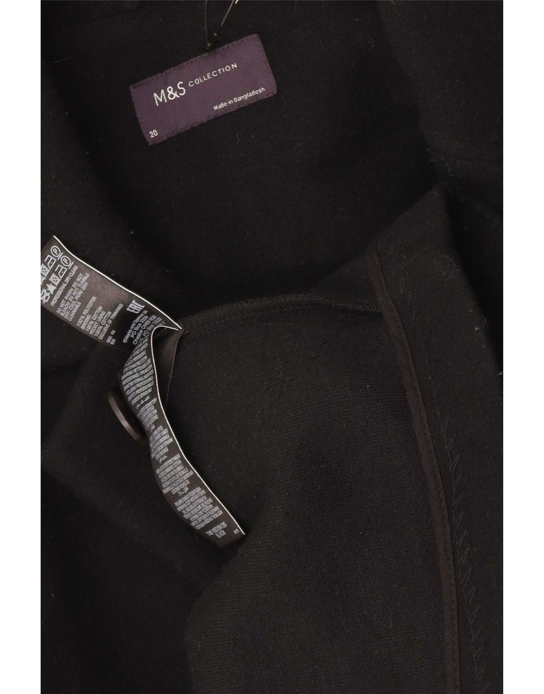 Marks & Spencer ženski kaput UK 20 2XL crni poliester