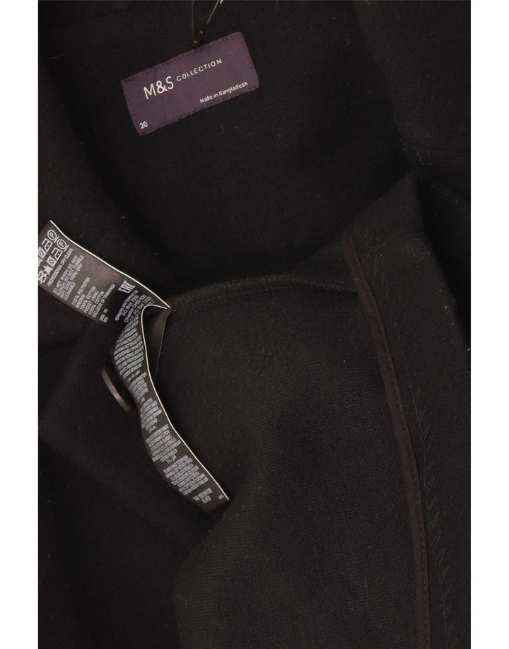 Marks & Spencer ženski kaput UK 20 2XL crni poliester