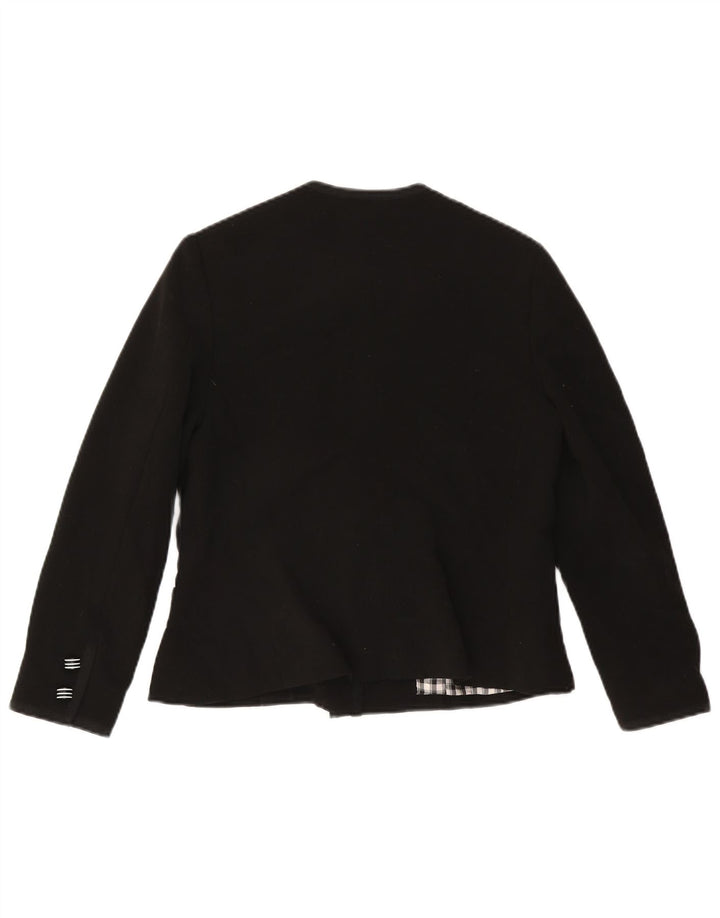 Vintage ženski sako s 5 gumba UK 12 Srednje crna