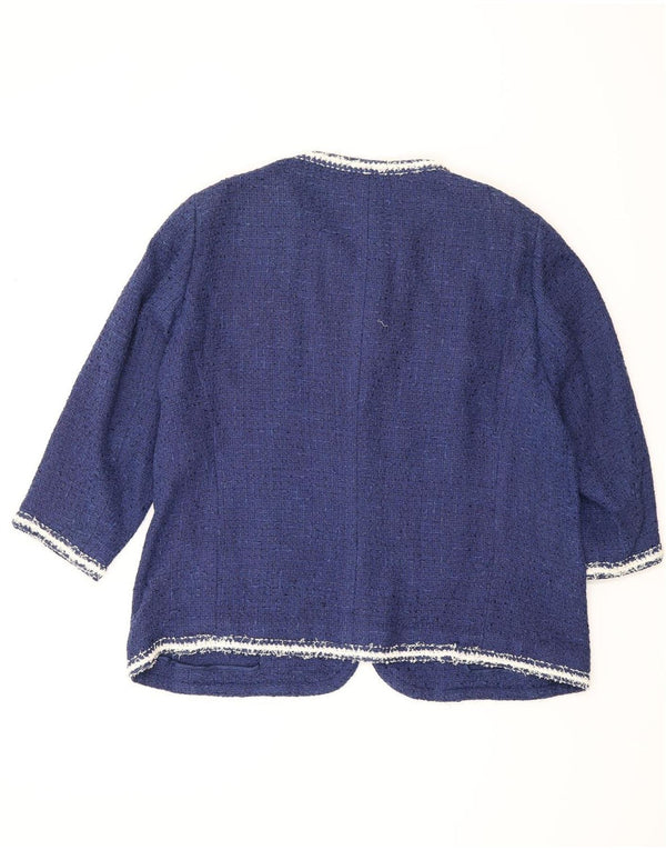 Luisa Spagnoli Ženska jakna s 3/4 rukavima IT 50 XL Mornarsko plava viskoza