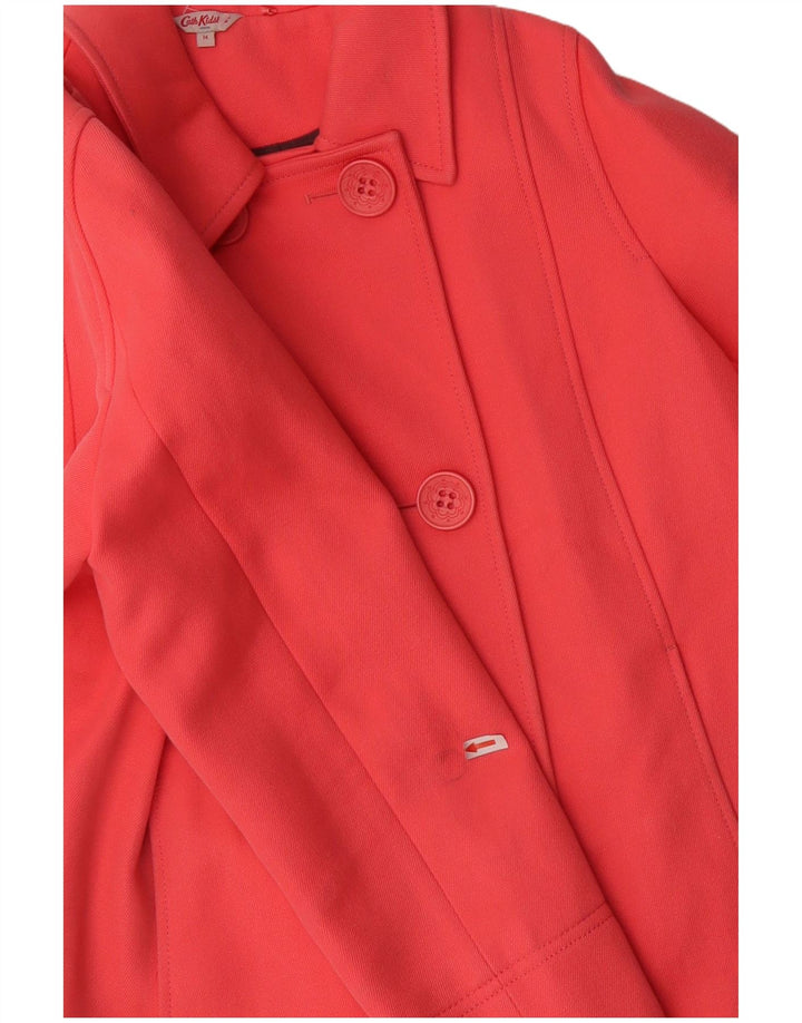 Cath Kidston, ženski kaput s dvostrukim kopčanjem, UK 14, veliki ružičasti pamuk