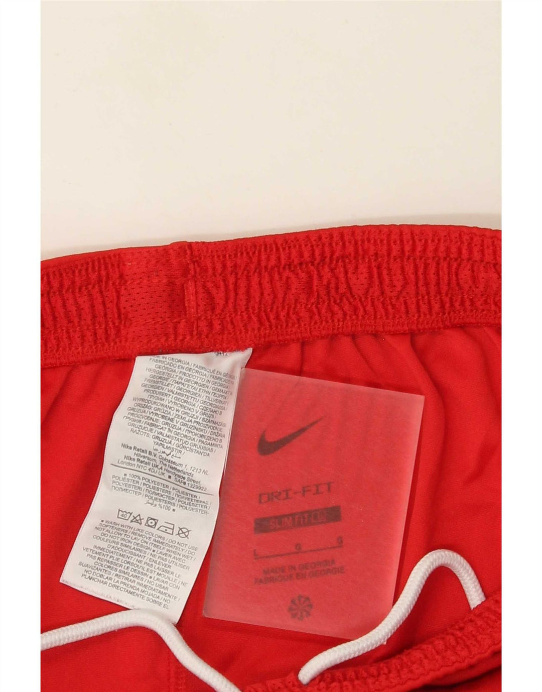Nike muške Dri Fit uske sportske kratke hlače velike crvene boje od poliestera