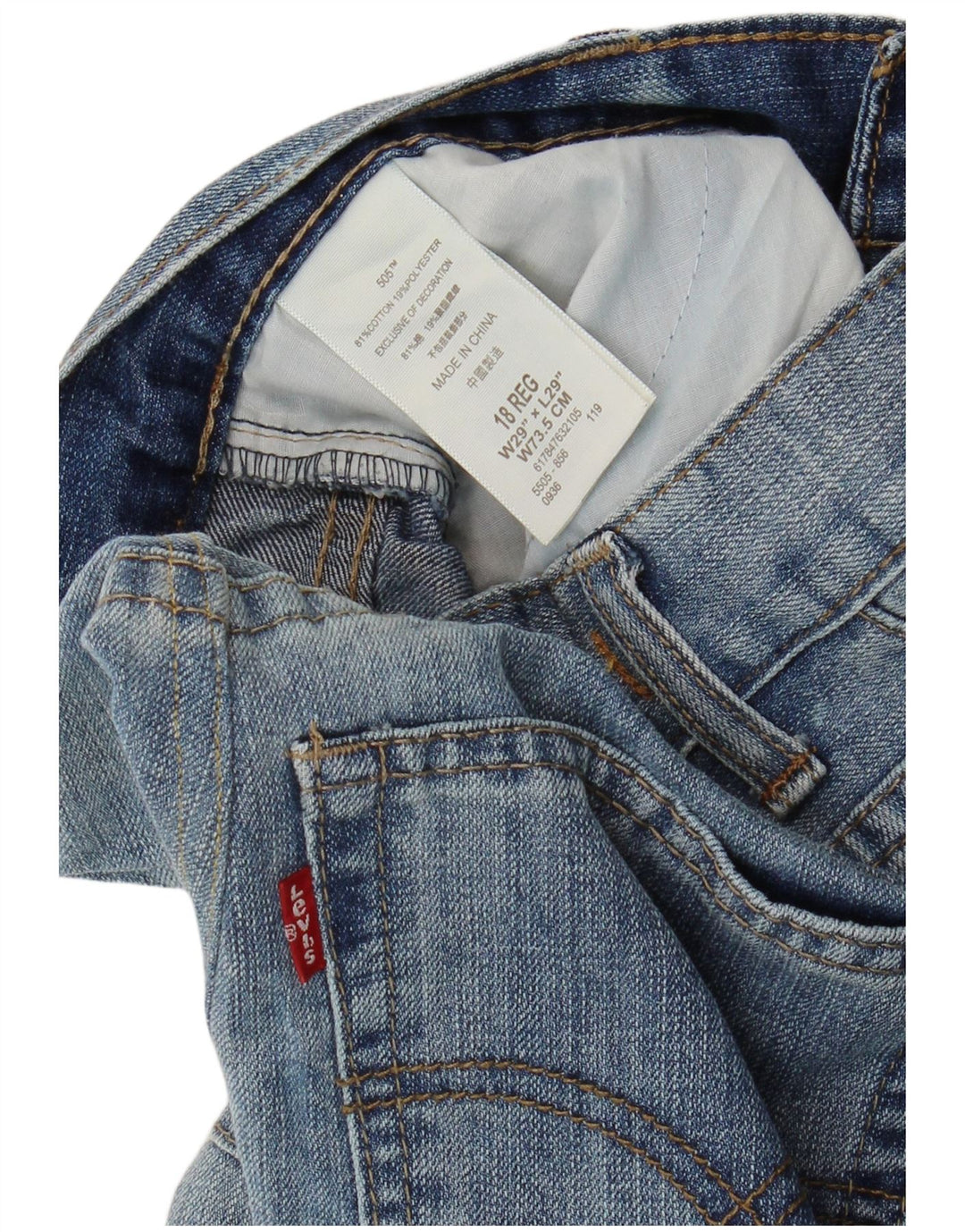 LEVI'S Djevojčice 505 sužene traperice 15-16 godina W29 L29 plavi pamuk