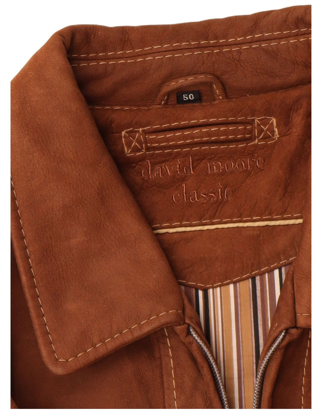 David Moore muška kožna jakna IT 50 Large Brown Leather