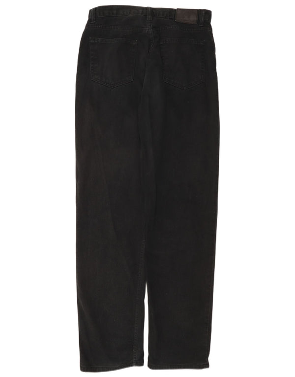 CALVIN KLEIN Muške ravne traperice Easy Fit W32 L32 Crni pamuk