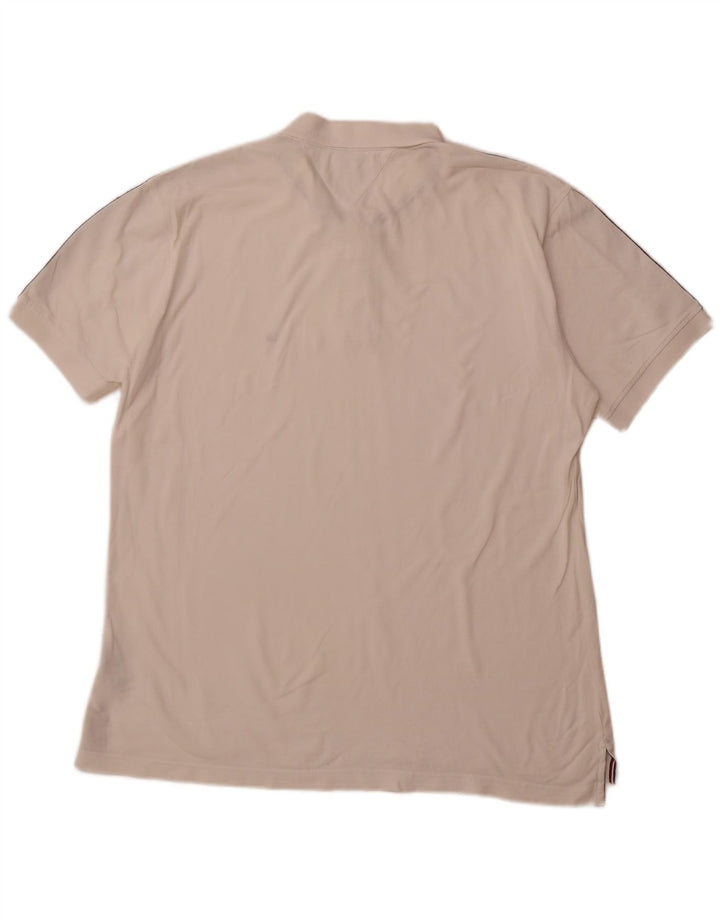 TOMMY HILFIGER Muška polo majica standardnog kroja 2XL bijeli pamuk u boji