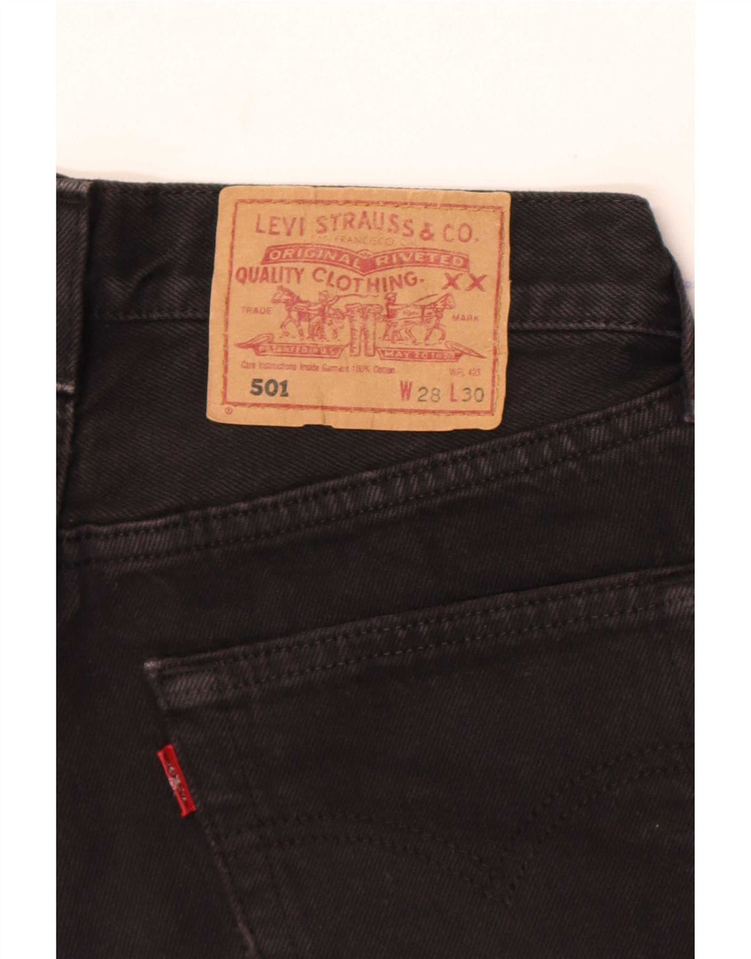 Levi's ženske kratke traper hlače 501 W28 srednje crne