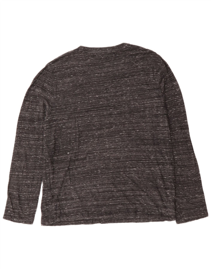 SUPERDRY muška majica dugih rukava 3XL, sivi flekasti pamuk