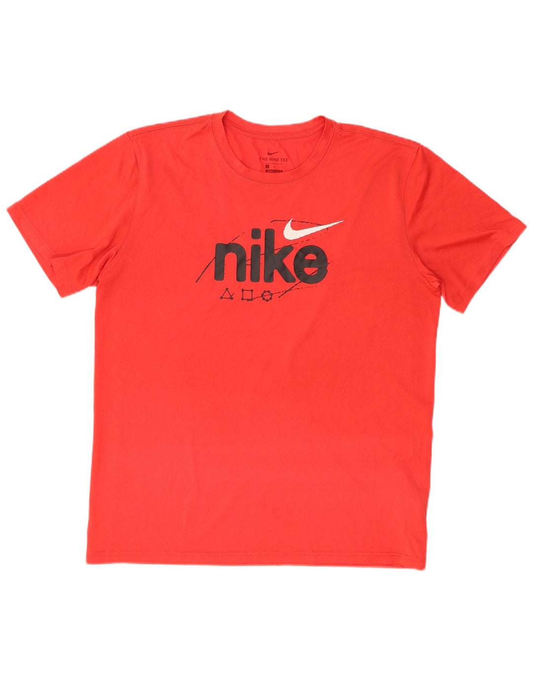 NIKE muška Dri Fit grafička majica kratkih rukava velika crvena poliester