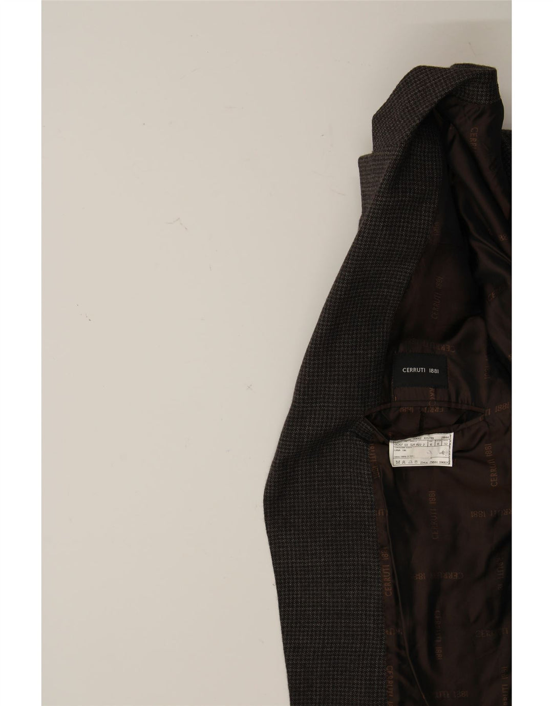 CERRUTI 1881 Mens 2 Button Blazer Jacket IT 52 XL Brown Houndstooth Wool Vintage Cerruti 1881 and Second-Hand Cerruti 1881 from Messina Hembry 
