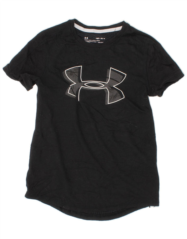UNDER ARMOUR Boys Cold Gear Graphic T-Shirt Top 9-10 Years Medium Black Vintage Under Armour and Second-Hand Under Armour from Messina Hembry 