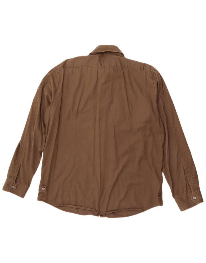 HUGO BOSS Muška pripijena košulja XL smeđa