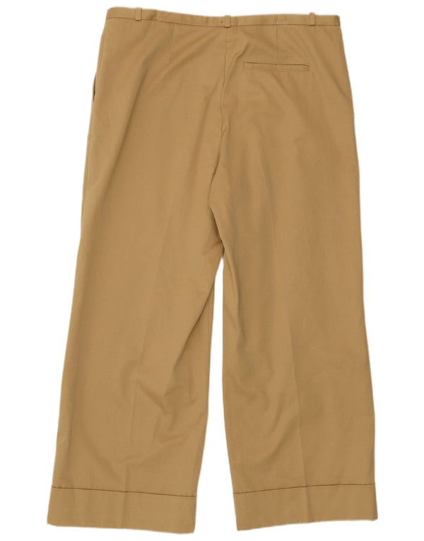 Massimo Dutti Womens High Waist Chino Trousers EU 44 XL W34 L28 Beige
