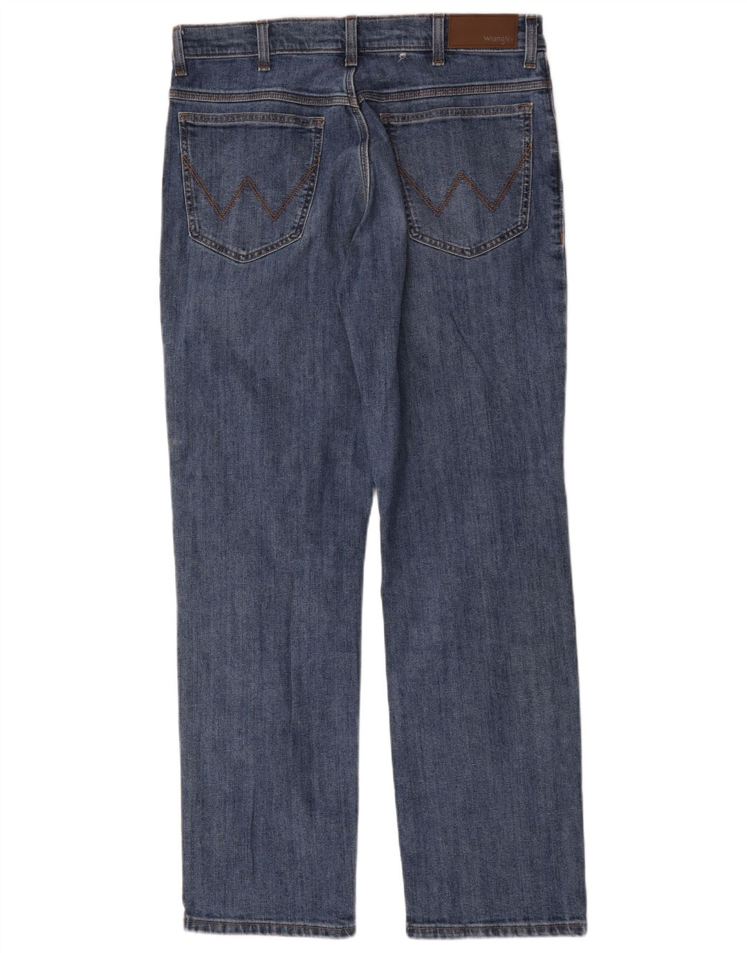 Wrangler muške ravne traperice W35 L32 plavi pamuk