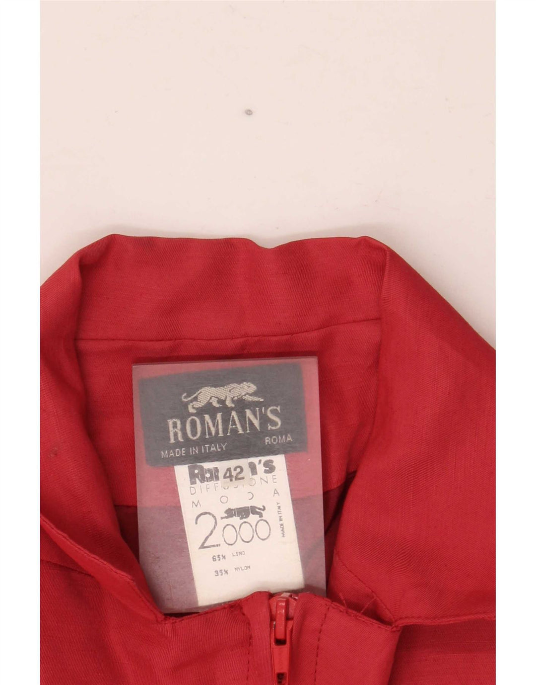 Roman's ženska jakna kratkih rukava s punim patentnim zatvaračem IT 42 srednje crvene boje